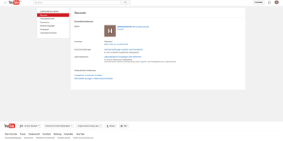 Youtube Brand Konto Einstellungen