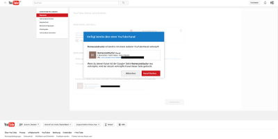 Youtube Kanal verschieben Neues Konto bereits verknüpft