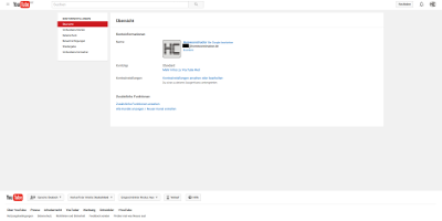 Youtube Kanal Kontoeinstellungen