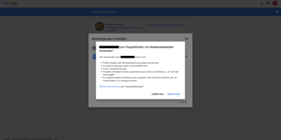 Youtube Primäre Inhaberschaft übertragen
