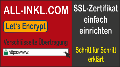 Lets Encrypt Zertifikat bei All-Inkl einrichten