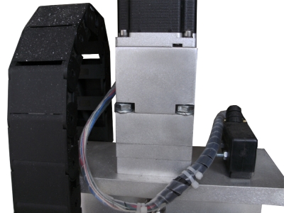 CNC Fräse Motorhalter mit Motor und Kabelschlepp