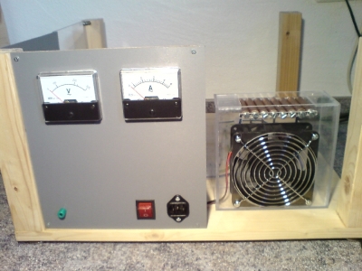 Teslaspule Funkenstrecke Einbauinstrumente Voltmeter Amperemeter