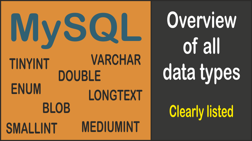 All MySQL datatypes